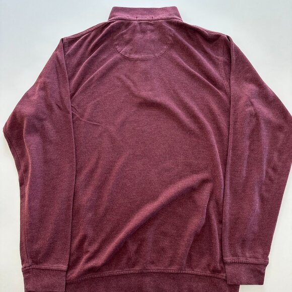 Peter Millar Sweater 1/4 Zip Pullover Merino Wool Silk Blend Burgundy Mens XL - Picture 4 of 6